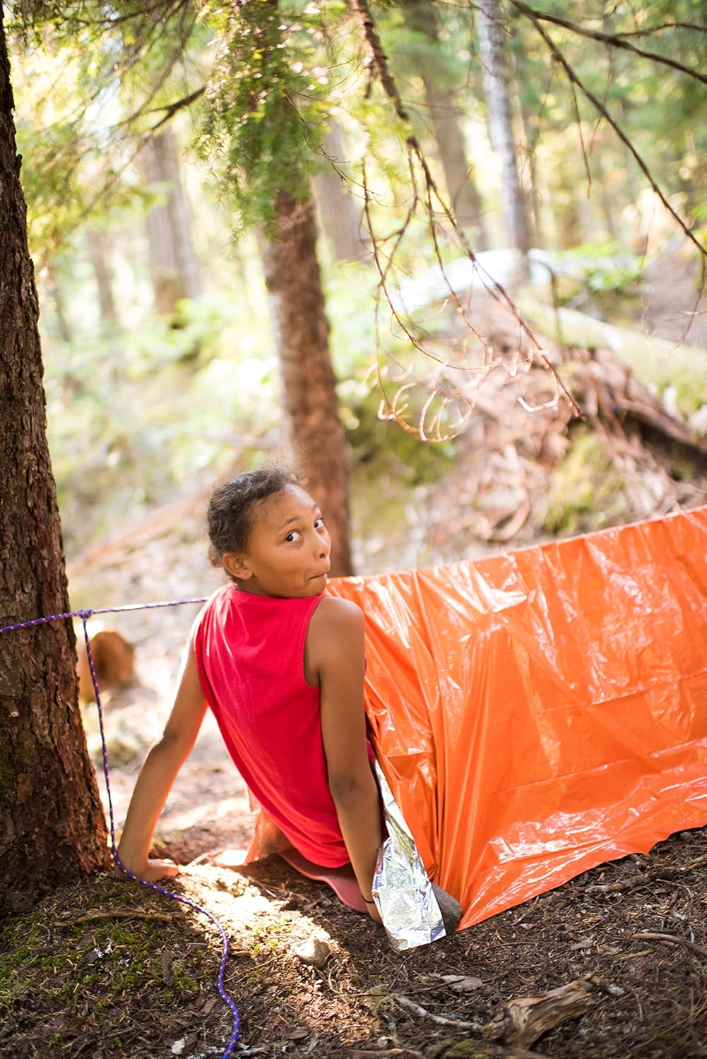 Survive Outdoors Longer 90% Heat Reflective Emergency Blanket - Polyethylene Rescue Blanket - Disaster Preparedness or Outdoor Survival Kit - Waterproof & Windproof - 56" x 84", 5.9 oz, Orange, 4 Pack - Image 8